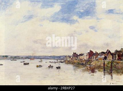 The Rocks at Saint-Vaast-la-Hougue 1892; France by Eugene Boudin Stock Photo