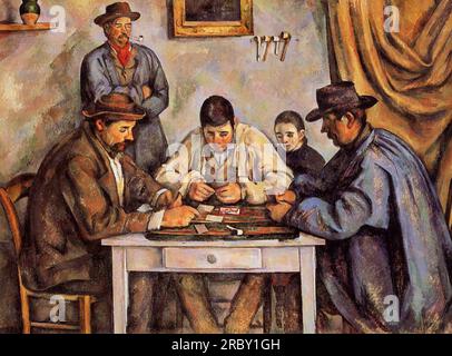 The Card Players 1892 by Paul Cezanne Stock Photo