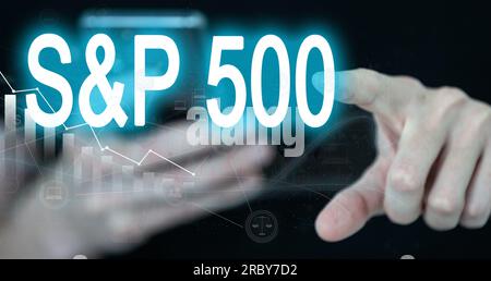 Abstract virtual upward arrows sketch on blurry cityscape background, target and goal concept. Multiexposure Stock Photo