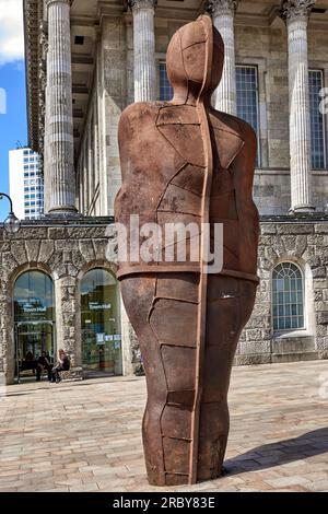 Iron Man statue by Anthony Gormley. Victoria Square, Birmingham, UK Stock Photo