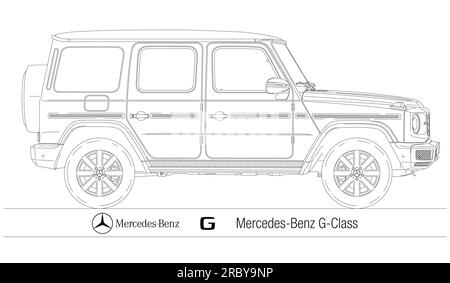 How to Draw a Mercedes-Benz G-Class - Easy to Follow - YouTube