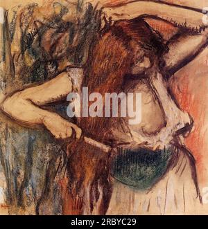 Woman Combing Her Hair 1894 by Edgar Degas Stock Photo