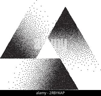 Infinity triangle in vintage style. Isolated on white background Stock Vector