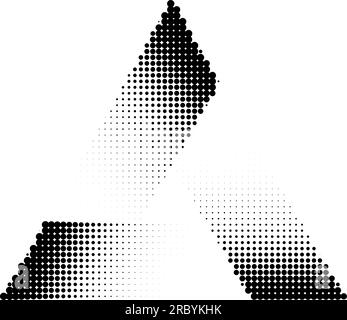 Infinity triangle in vintage style. Isolated on white background Stock Vector