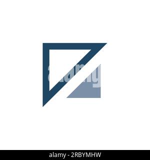 Abstract triangle logo design concept. Triangle shape. Abstrack triangle icon or arrow that backs up to each other Stock Vector