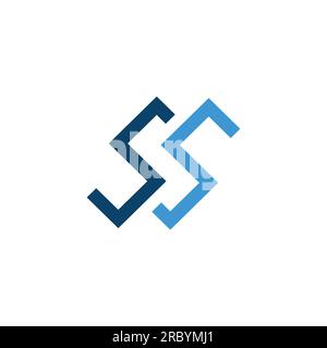 Initial letter Double S icon design vector. Letter S S icon logo design template. Double letter s icon ss logo design Stock Vector
