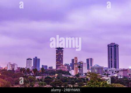 Cityscapes Skyline Skyscrapers Nairobi City Kenya's Capital East Africa Nairobi is the capital city of the Republic of Kenya as well as one of the cou Stock Photo