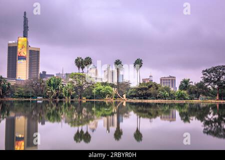 Cityscapes Skyline Skyscrapers Nairobi City Kenya's Capital East Africa Nairobi is the capital city of the Republic of Kenya as well as one of the cou Stock Photo