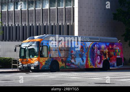 Metro Local bus, Los Angeles, USA, North America Stock Photo