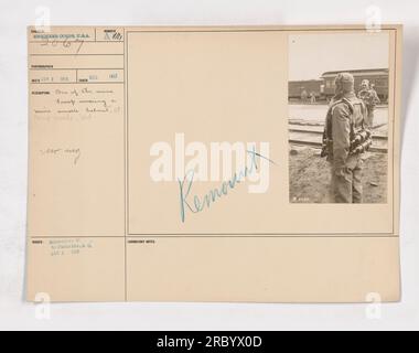 A member of the Mine Troop at Camp Meade, Maryland wearing a mine smoke helmet. This photograph was taken on December 2, 1917. The negative number for this image is 2067. Stock Photo