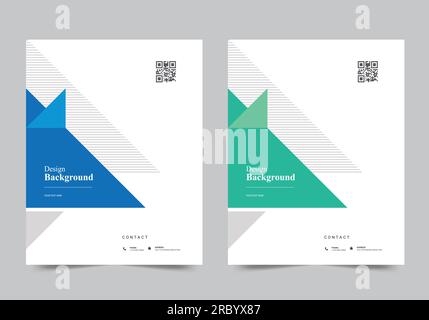 Cover design for annual report and business catalog, magazine, flyer or booklet. Brochure template layout. Stock Vector