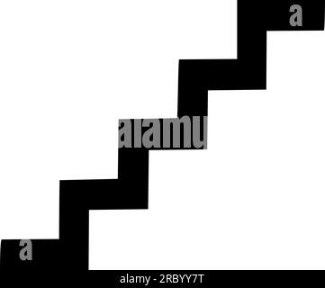 aiga staircase symbol on white background Stock Vector