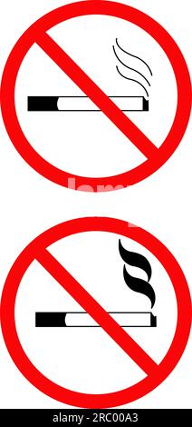 No smoking symbol on white background Vector icon or logo Stock Vector