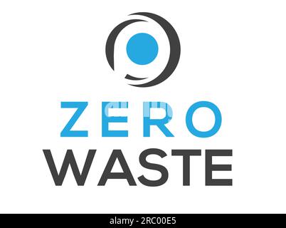 White background Zero waste logo, Zero waste vector logo or icon Stock Vector