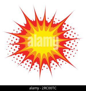 Comic splash or blast isolated on white Stock Vector