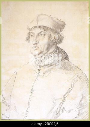 Cardinal Albrecht von Brandenburg 1519 by Albrecht Durer Stock Photo