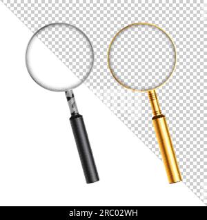 Realistic Magnifying Glass Magnifying Tool With Shadow Loupe For Magnify On  A Transparent Background Stock Illustration - Download Image Now - iStock