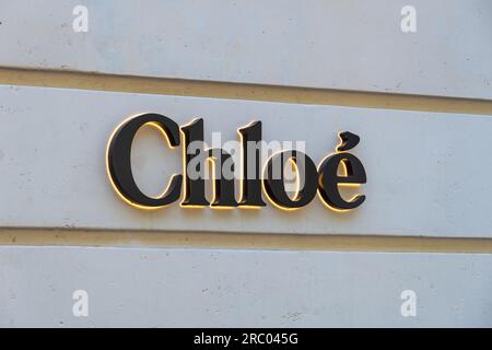 Chloe brand store and logo seen in Hong Kong Stock Photo - Alamy