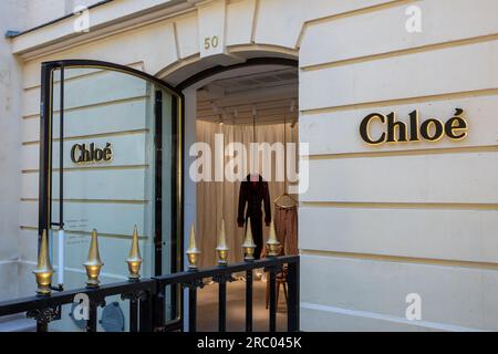 PARIS, FRANCE - JULY 22, 2017: Chloe fashion luxury store in