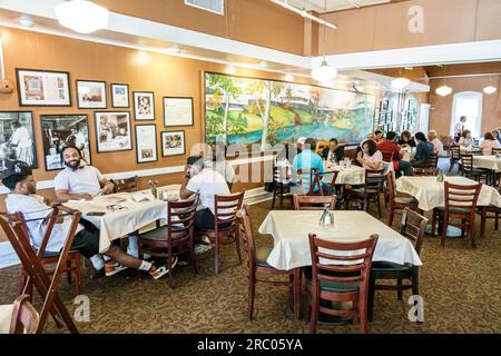 Atlanta Georgia,Mary Mac's Tea Room restaurant,inside interior indoors,tables customers dining,Black African American families family friends,restaura Stock Photo