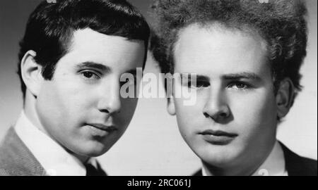 SIMON AND GARFUNKEL American music duo in a promotional photo about 1958 when they were Tom and Jerry Stock Photo