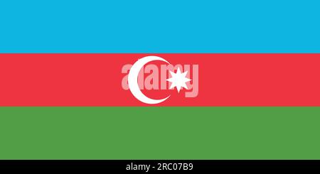 Azerbaijan flag sign symbol Stock Vector
