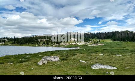 Little Bear Lake on the Beartooth Highway, northeast of Yellowstone National Park. Stock Photo