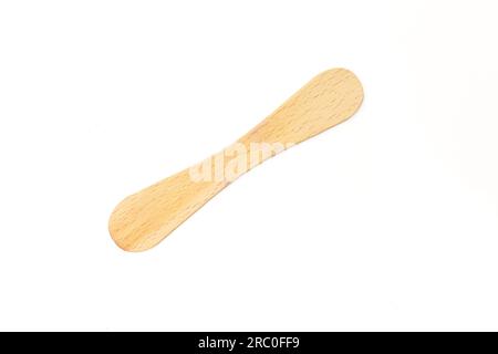 Wooden ice cream lolly stick isolated on white background Stock Photo
