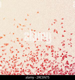 Abstract geometric background. Appealing scattered low poly triangles with colored gradient. Awesome vector illustration. Stock Vector
