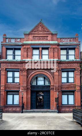 The exchange building was built in 1887 by Boston Architect William Gibbons Preston and became the number one shipper of cotton in the United States w Stock Photo