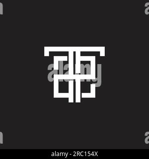 letter t2 square stripes geometric logo vector Stock Vector
