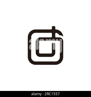 letter gd square geometric logo vector Stock Vector