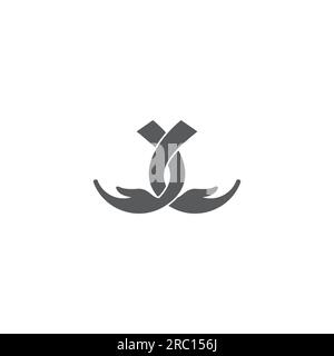 helping hand care teamwork logo vector Stock Vector