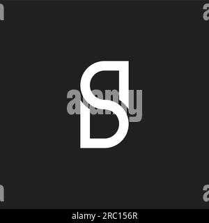 letter sd infinity smooth logo vector Stock Vector