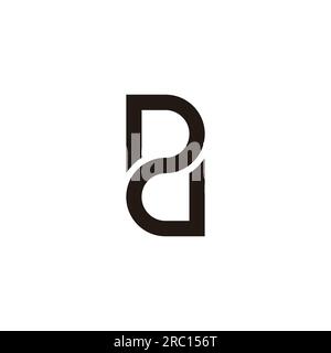 letter pd infinity smooth logo vector Stock Vector