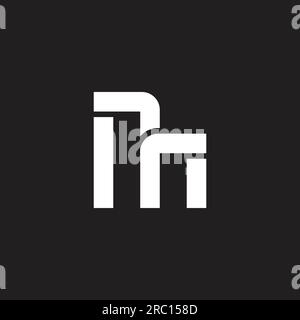 abstract letter mr simple geometric logo vector Stock Vector