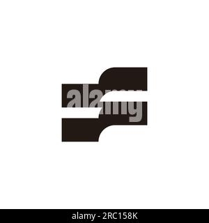 letter sc stripe ribbon simple geometric logo vector Stock Vector