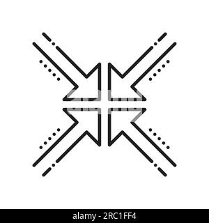 Arrows reduce expand symbol, resize and scale icon. Vector scalability and scalable sign scale enlarge. Increase symbol, scaling decrease, changing size Stock Vector