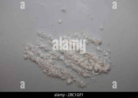 Cocaine lines on white plate close up dope background high quality big size prints instant stock photography Stock Photo