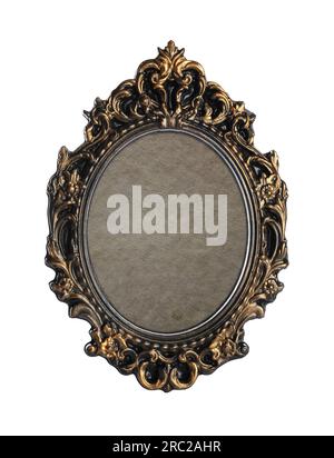Beautiful empty vintage frame isolated on white Stock Photo