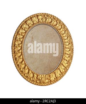 Beautiful empty vintage frame isolated on white Stock Photo