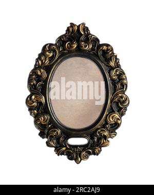 Beautiful empty vintage frame isolated on white Stock Photo