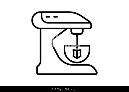 kitchen mixer icon. icon related to electronic, household appliances. Line icon style design. Simple vector design editable Stock Vector