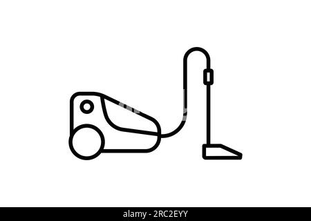 Vacuum cleaner icon. icon related to cleaning, electronic, household appliances. Line icon style design. Simple vector design editable Stock Vector