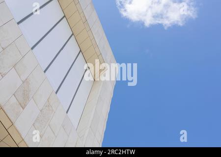 abstract view of The Museum of Liverpool, another famous building in the city, whose goal is to tell the story of Liverpool, Stock Photo