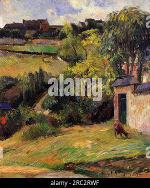 Rouen suburb 1884; Déville-lès-rouen / Maromme / Déville, France by Paul Gauguin Stock Photo