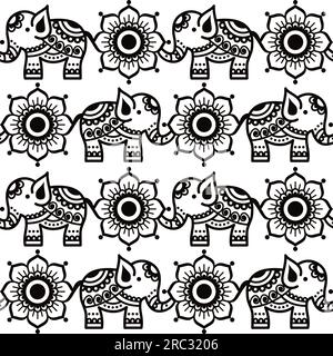 Indian Elephant Design - Paste On, Indian design in henna, …