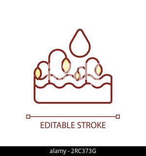 Thin line drought and flooding icon Stock Vector