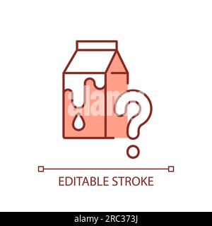 Thin line milk icon heatflation concept Stock Vector