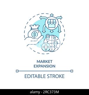 Linear market expansion icon FDI concept Stock Vector Image & Art - Alamy